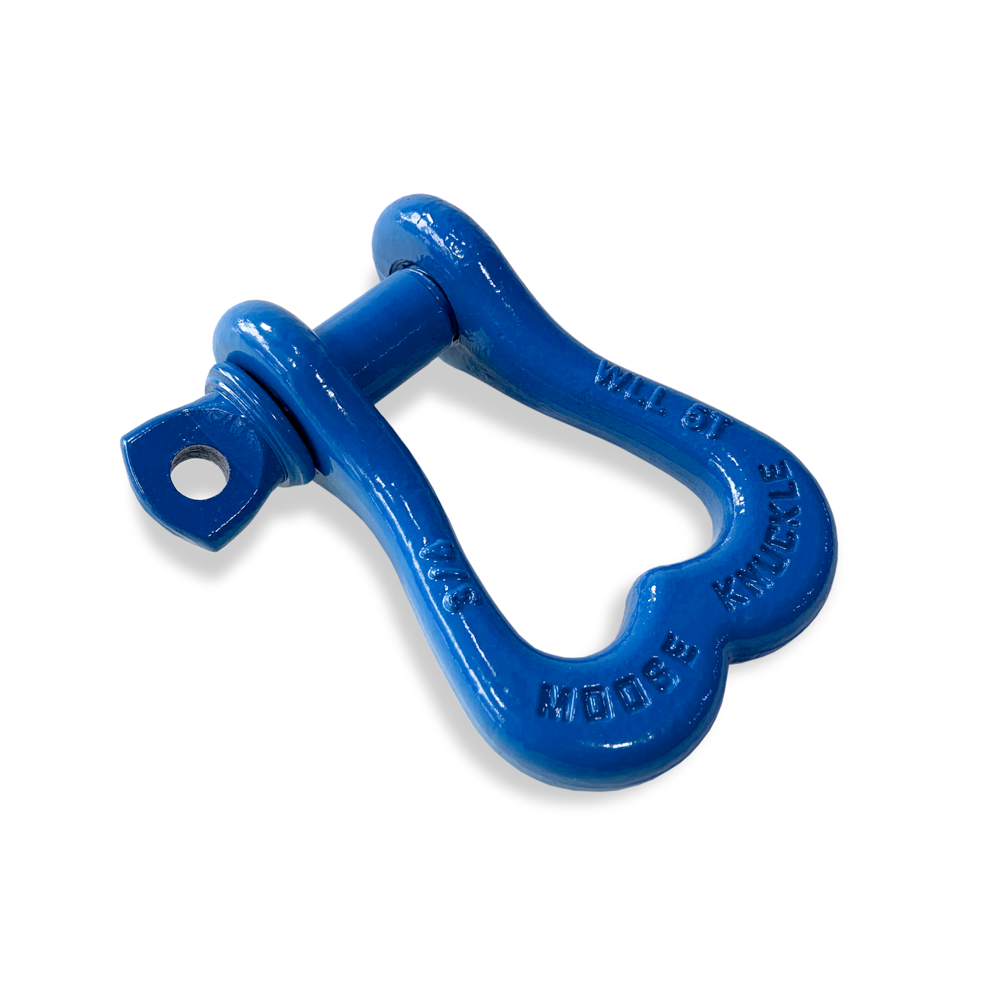 Moose Knuckle XL Blue Balls Bow D-Ring 3/4" Shackle for Off-Road Closed Loop 4x4 and SxS Vehicle Recovery