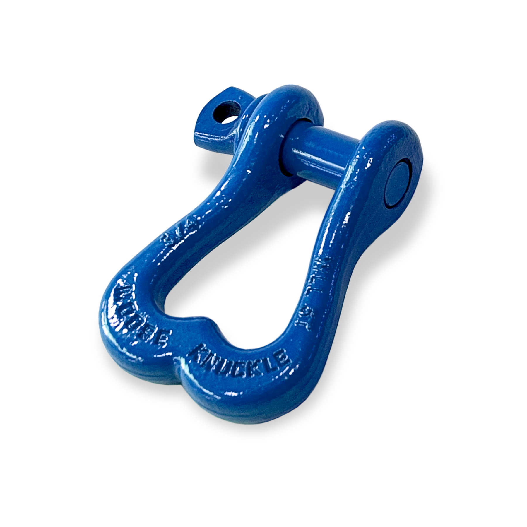 Moose Knuckle XL Blue Balls Powder Coated Colored Shackle for Tow Straps, Off Roading and Truck Nuts Vehicle Recovery