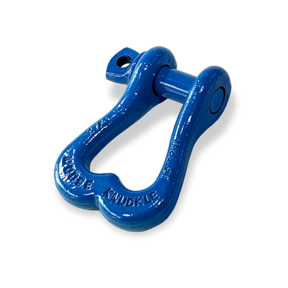 Moose Knuckle XL Blue Balls Powder Coated Colored Shackle for Tow Straps, Off Roading and Truck Nuts Vehicle Recovery