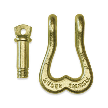 Moose Knuckle XL Brass Knuckle Heavy Duty Extra Strong Patent Pending 3/4" Shackle for Off-Road Vehicle Recovery to Replace Bull Balls