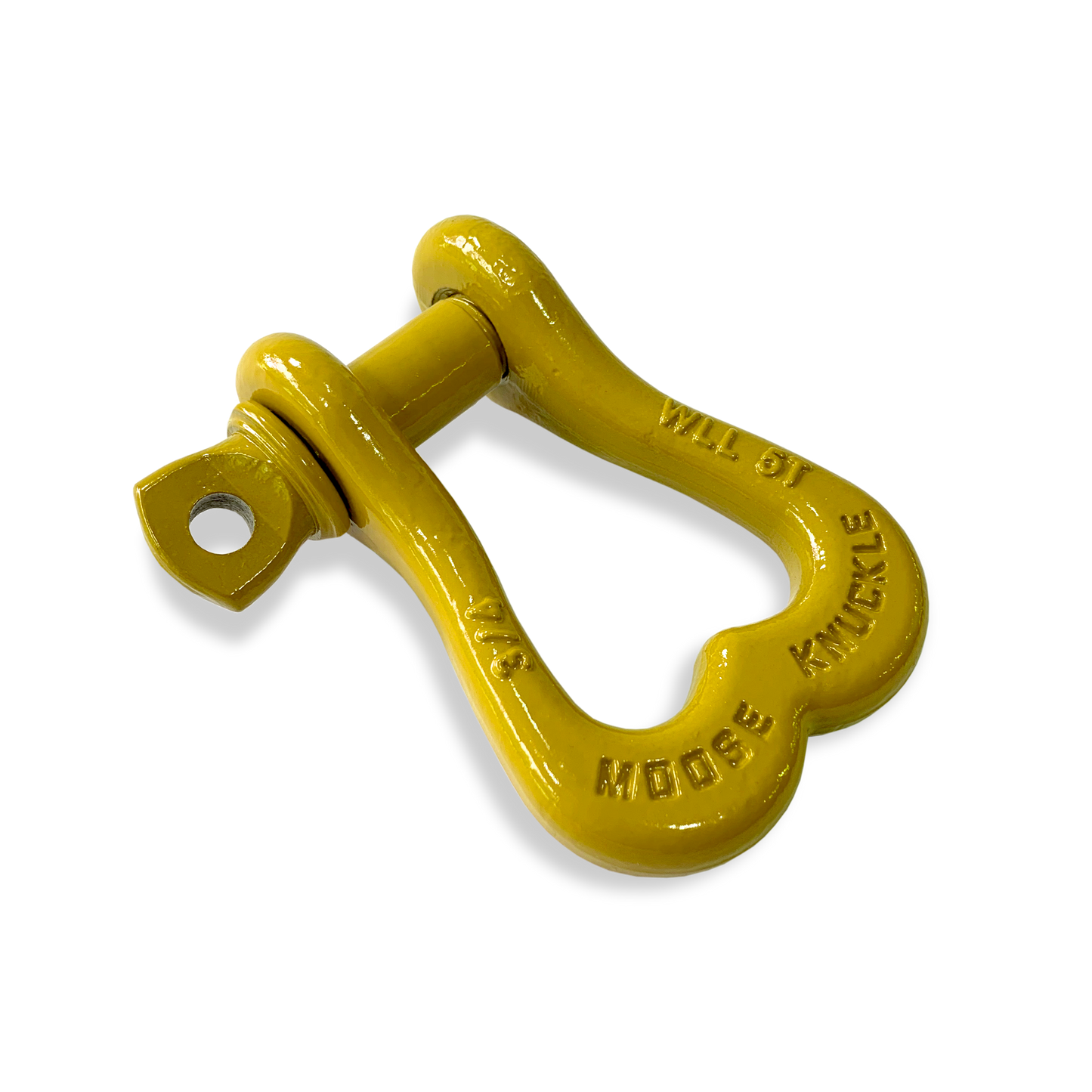 Moose Knuckle XL Detonator Yellow Bow D-Ring 3/4" Shackle for Off-Road Closed Loop 4x4 and SxS Vehicle Recovery