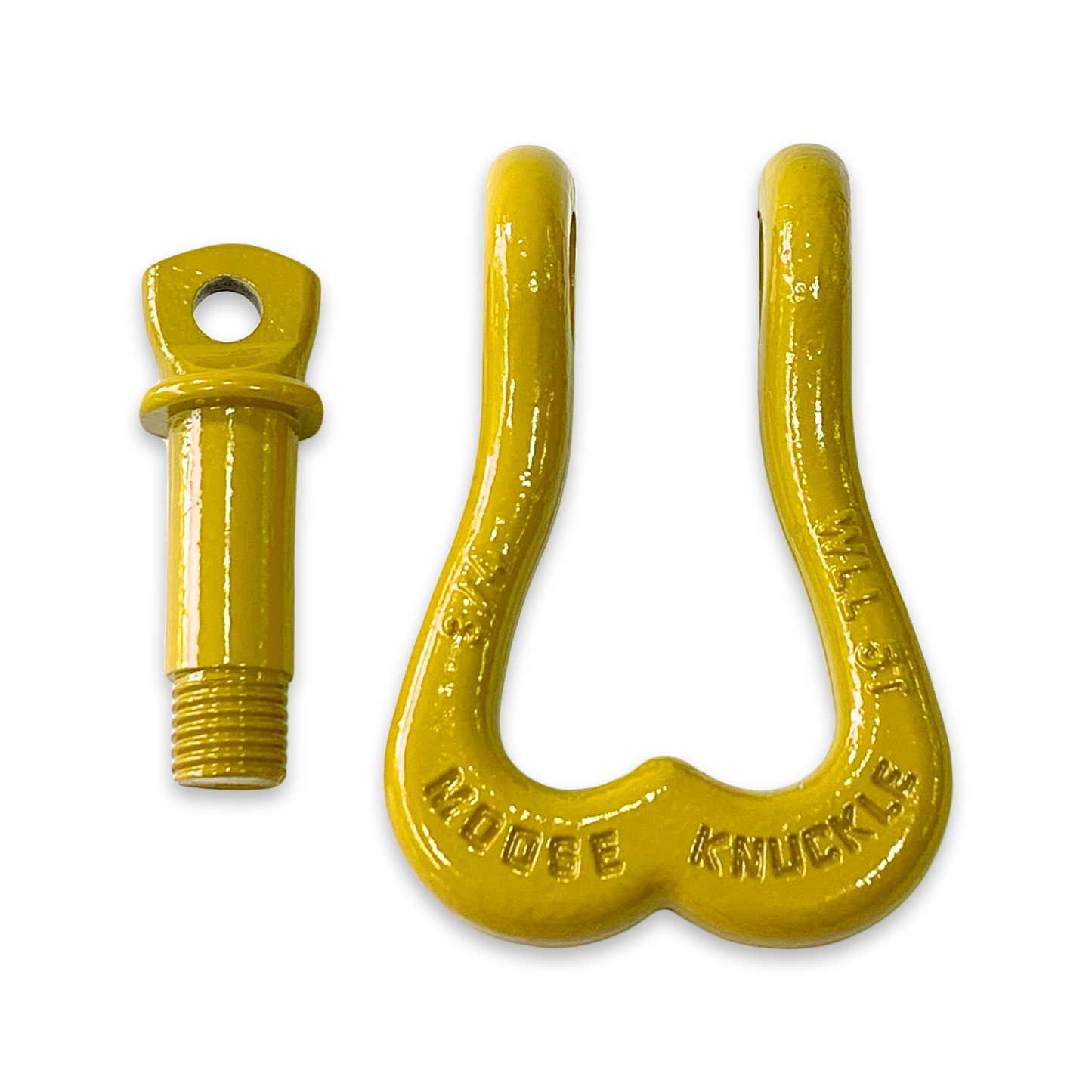 Moose Knuckle XL Detonator Yellow Heavy Duty Extra Strong Patent Pending 3/4" Shackle for Off-Road Vehicle Recovery to Replace Bull Balls
