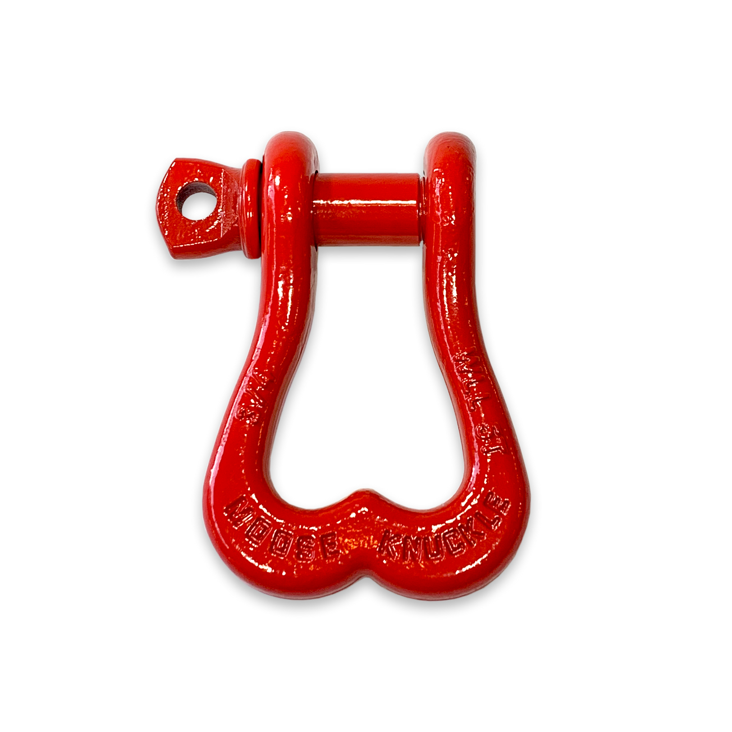 Moose Knuckle XL Flame Red D-Ring 3/4" Shackle for Towing Off-Road Jeep, Tacoma, 4-Runner, 4x4 Truck and SxS Vehicle Recovery