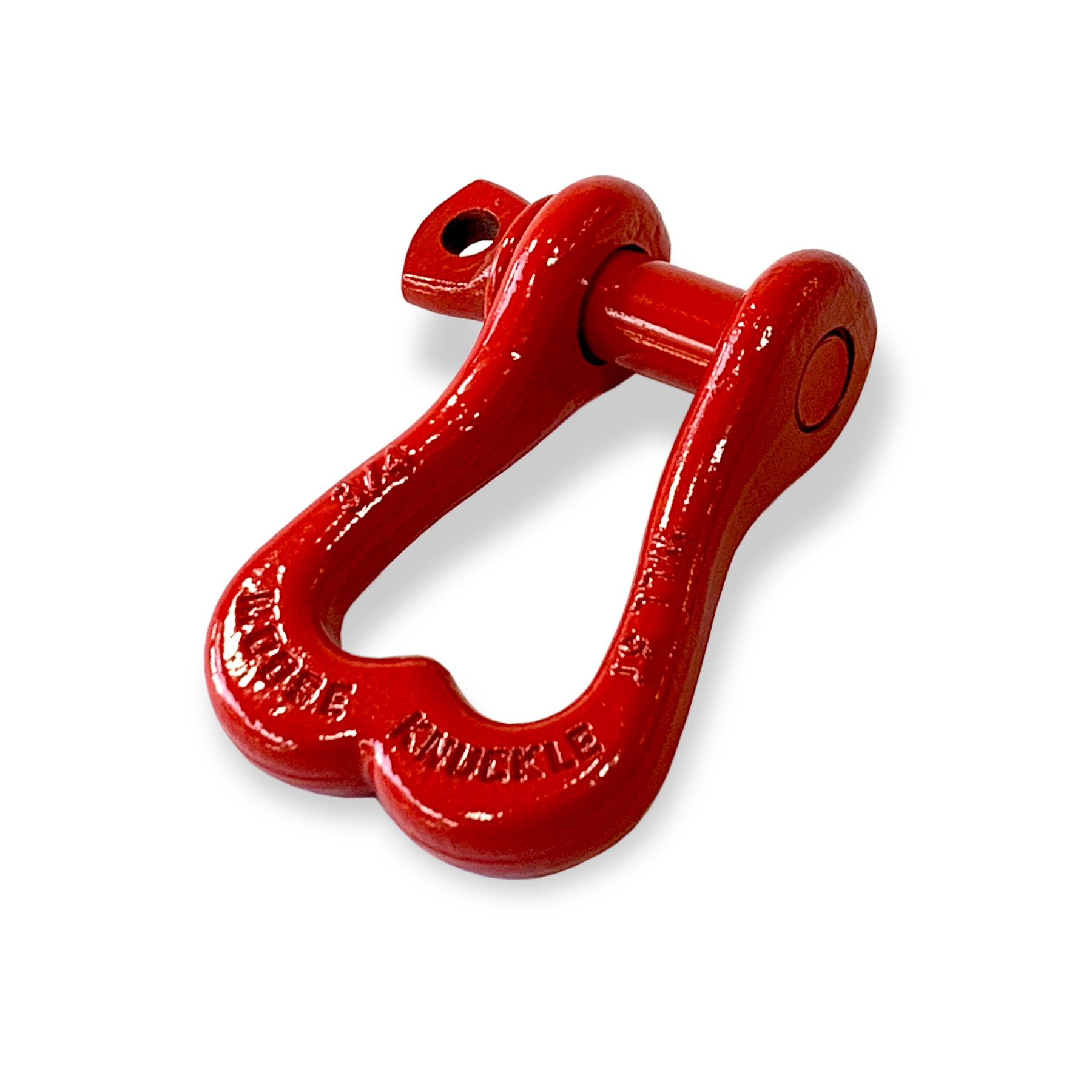 Moose Knuckle XL Flame Red Powder Coated Colored Shackle for Tow Straps, Off Roading and Truck Nuts Vehicle Recovery