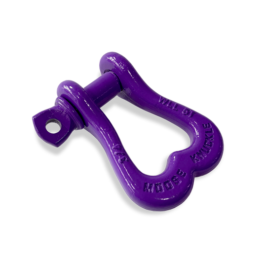 Moose Knuckle XL Grape Escape Purple Bow D-Ring 3/4" Shackle for Off-Road Closed Loop 4x4 and SxS Vehicle Recovery