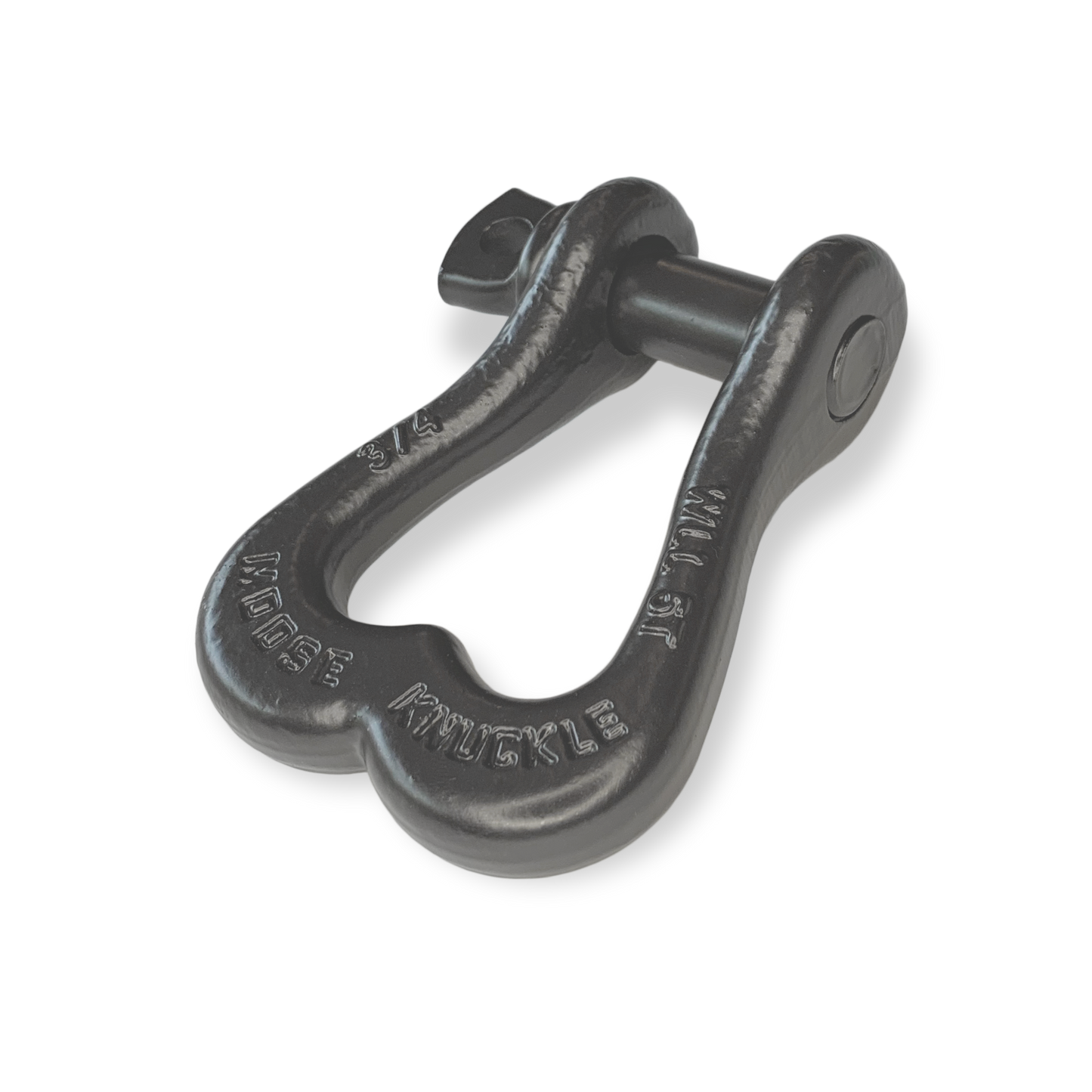 Moose Knuckle XL Gun Gray Powder Coated Colored Shackle for Tow Straps, Off Roading and Truck Nuts Vehicle Recovery