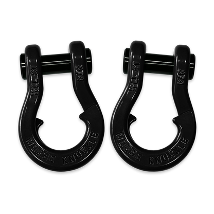 Moose Knuckle's Jowl Recovery Split Shackle 3/4 in Black Hole and Black Hole Combo
