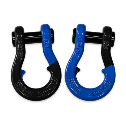 Moose Knuckle's Jowl Recovery Split Shackle 3/4 in Black Hole and Blue Balls Combo