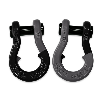 Moose Knuckle's Jowl Recovery Split Shackle 3/4 in Black Hole and Gun Gray Combo