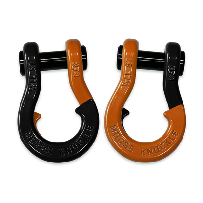 Moose Knuckle's Jowl Recovery Split Shackle 3/4 in Black Hole and Obscene Orange Combo