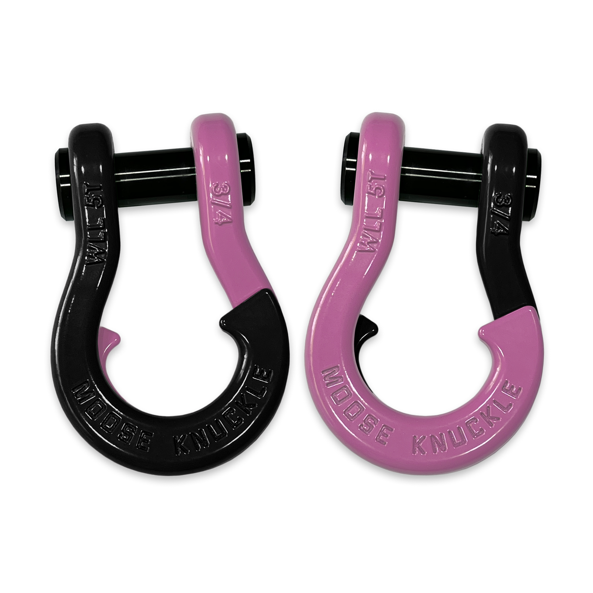 Moose Knuckle's Jowl Recovery Split Shackle 3/4 in Black Hole and Pretty Pink Combo