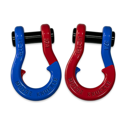 Jowl Recovery Split Shackle 3/4 in Blue Balls and Flame Red Combo
