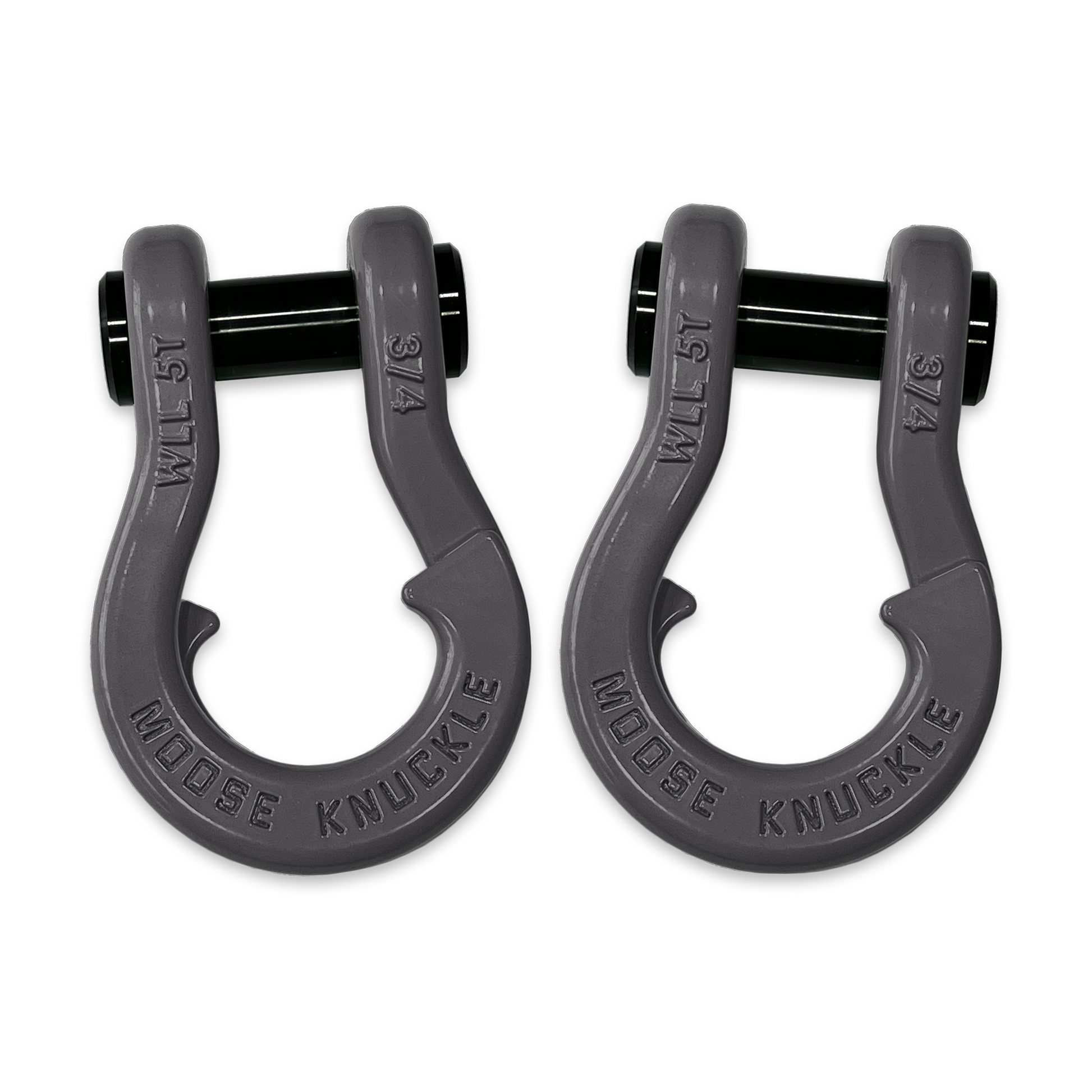 Moose Knuckle's Jowl Recovery Split Shackle 3/4 in Gun Gray and Gun Gray Combo