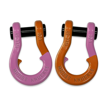 Jowl D-Ring Tow Recovery Shackle (Pretty Pink and Obscene Orange Combo)