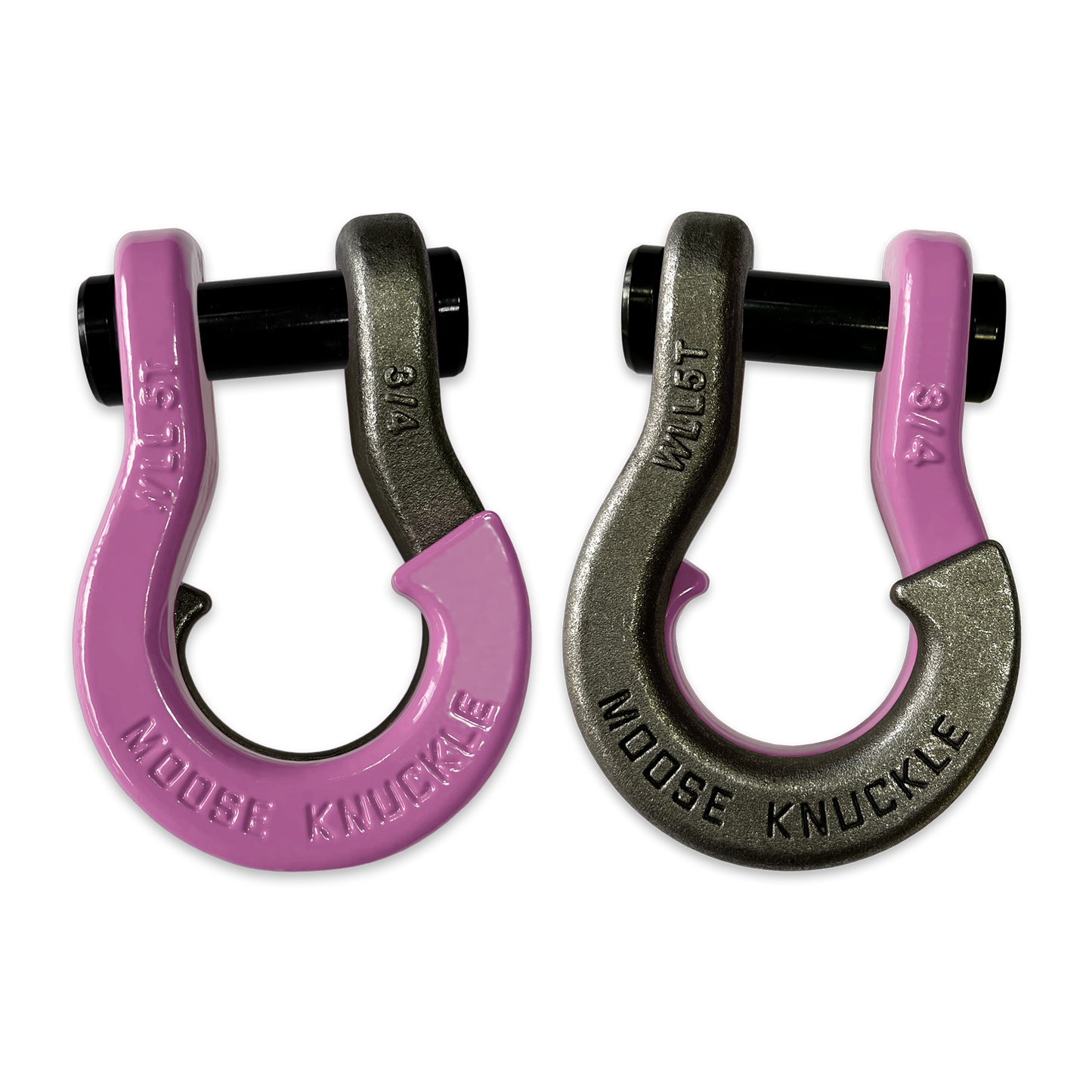 Jowl D-Ring Tow Recovery Shackle (Pretty Pink and Raw Dog Combo)