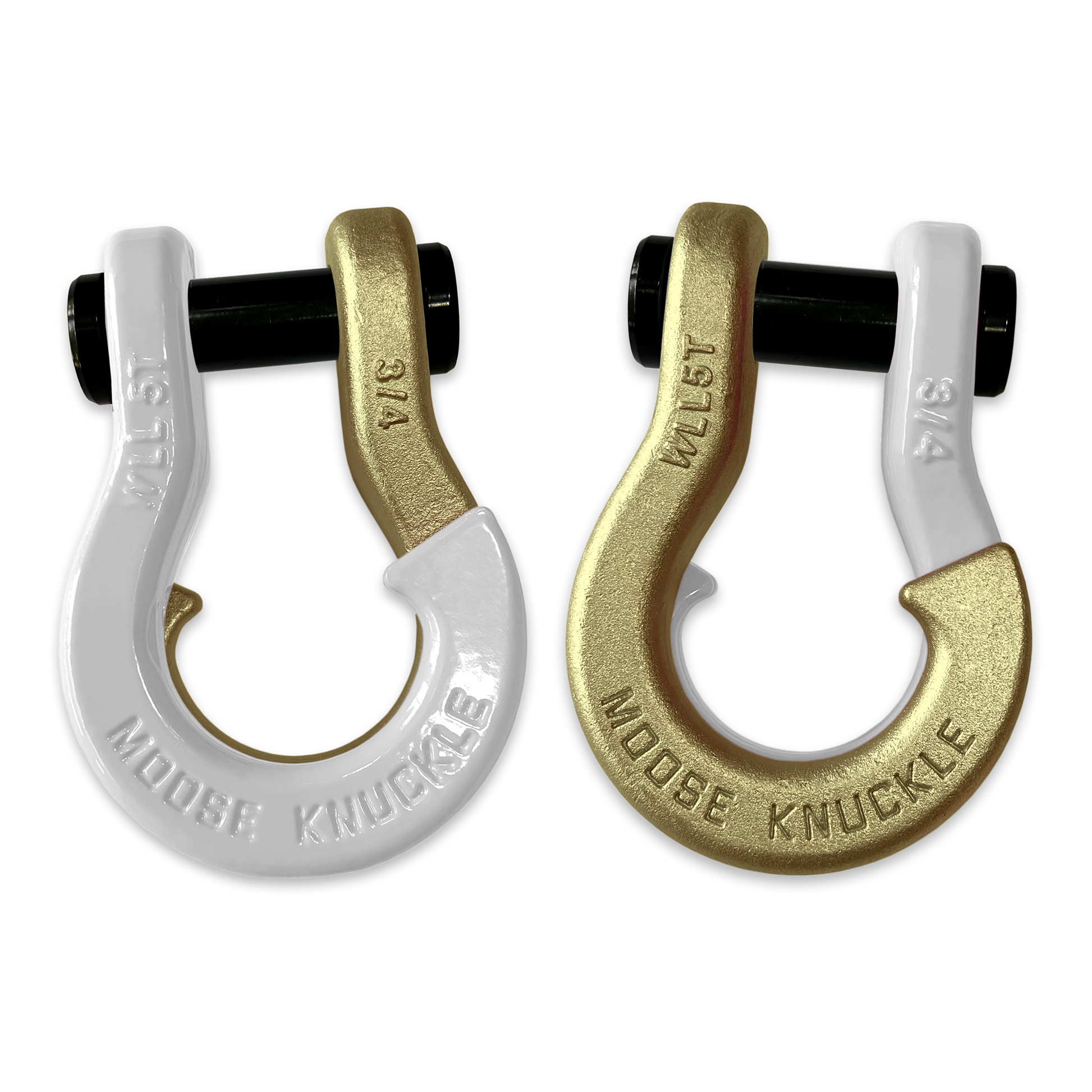 Jowl Recovery Split Shackle 3/4 (Pure White and Brass Knuckle Combo)