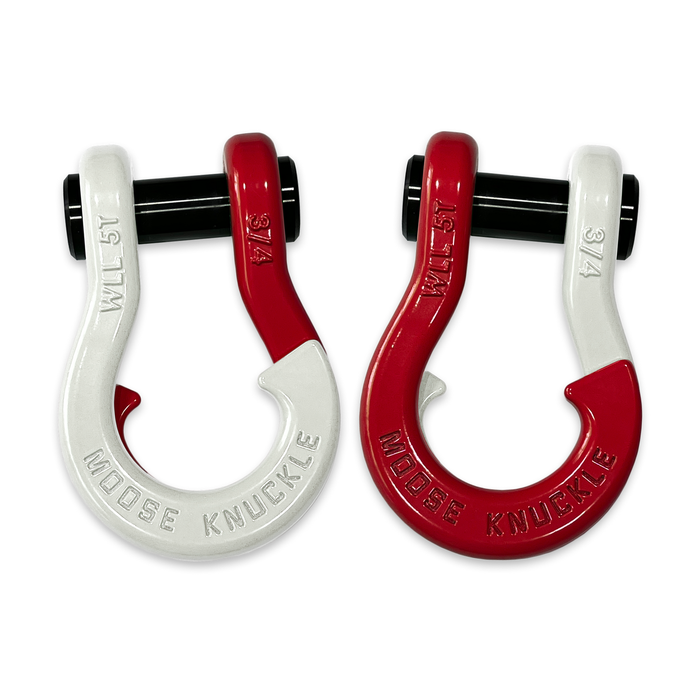 Jowl Recovery Split Shackle 3/4 (Pure White and Flame Red)