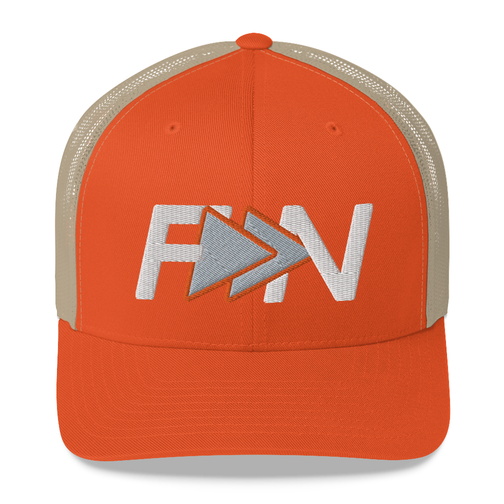 Shop Forward Notion's Icon Trucker Hat in Orange