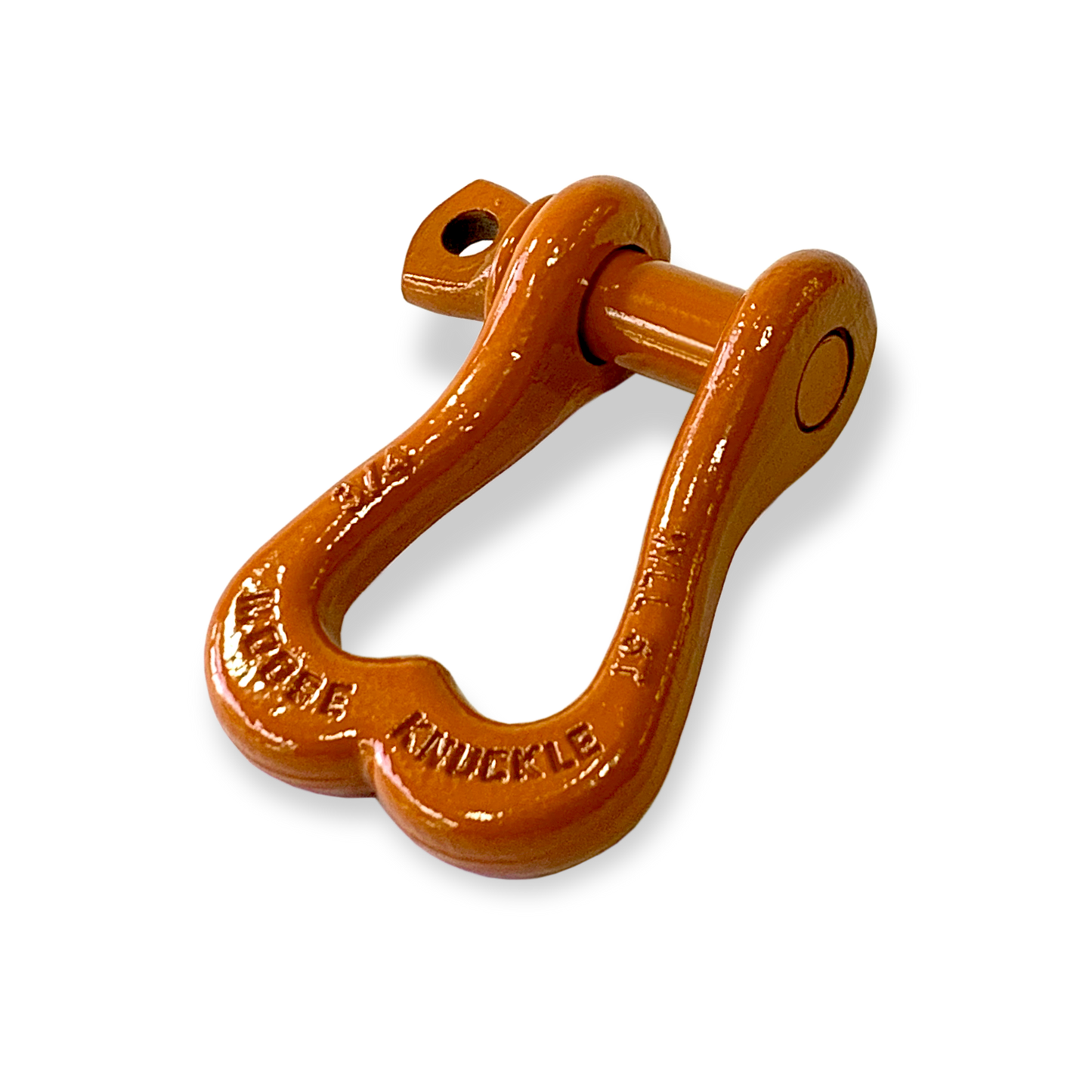 Moose Knuckle XL Obscene Orange Powder Coated Colored Shackle for Tow Straps, Off Roading and Truck Nuts Vehicle Recovery