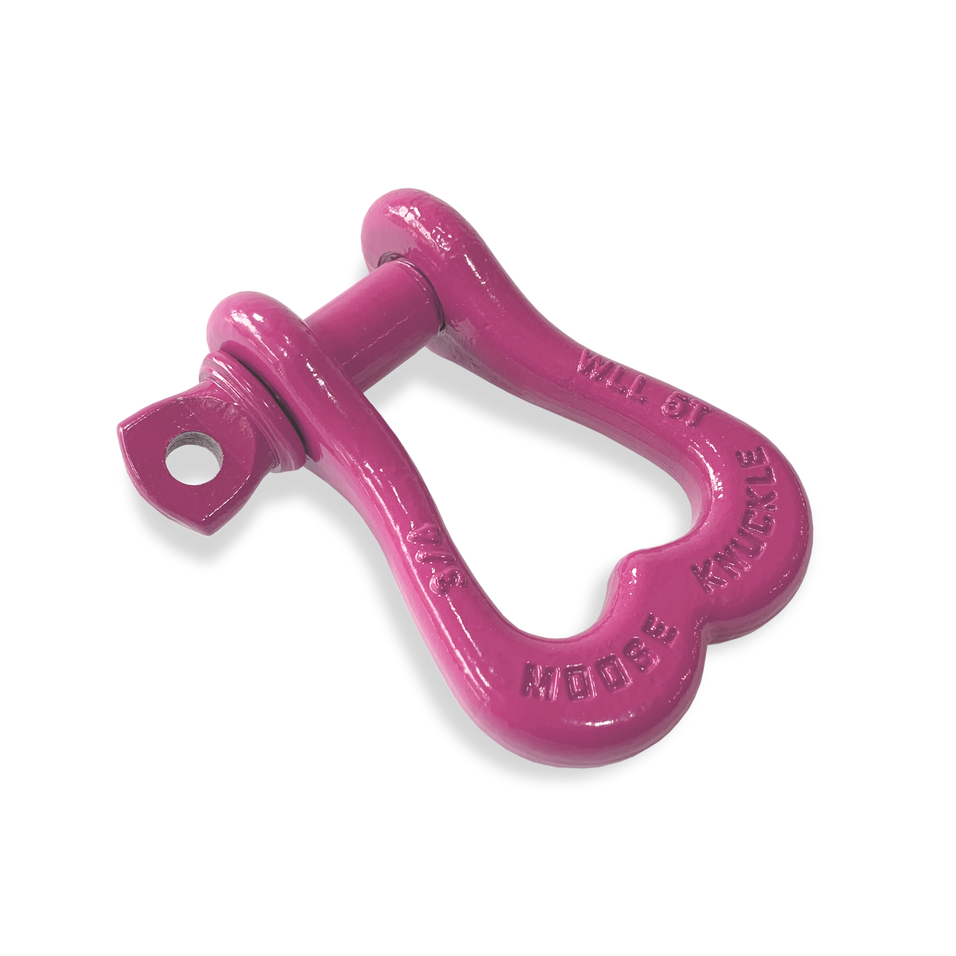 Moose Knuckle XL Pretty Pink Bow D-Ring 3/4" Shackle for Off-Road Closed Loop 4x4 and SxS Vehicle Recovery