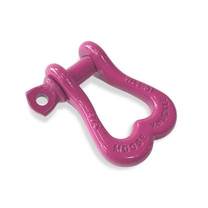 Moose Knuckle XL Pretty Pink Bow D-Ring 3/4" Shackle for Off-Road Closed Loop 4x4 and SxS Vehicle Recovery