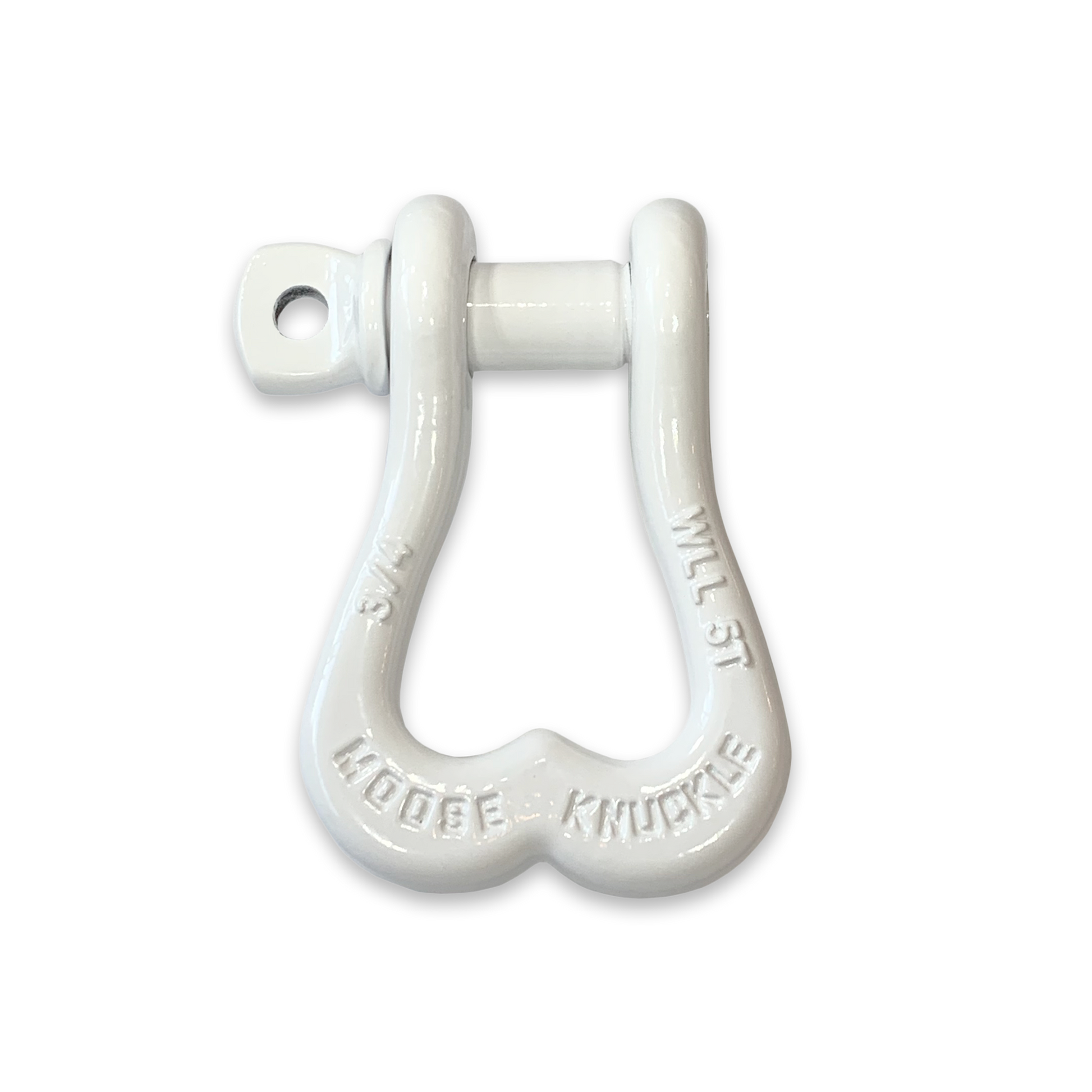Moose Knuckle XL Pure White D-Ring 3/4" Shackle for Towing Off-Road Jeep, Tacoma, 4-Runner, 4x4 Truck and SxS Vehicle Recovery