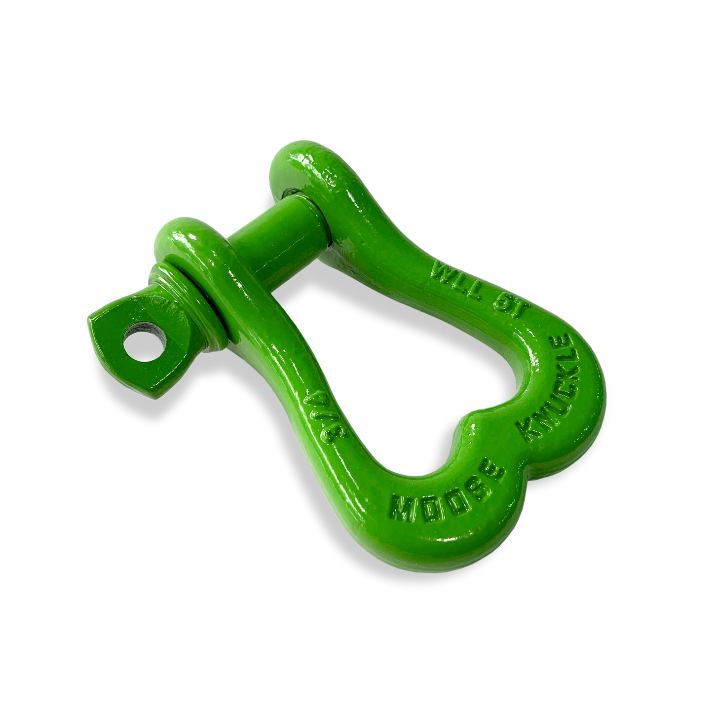 Moose Knuckle XL Sublime Green Bow D-Ring 3/4" Shackle for Off-Road Closed Loop 4x4 and SxS Vehicle Recovery